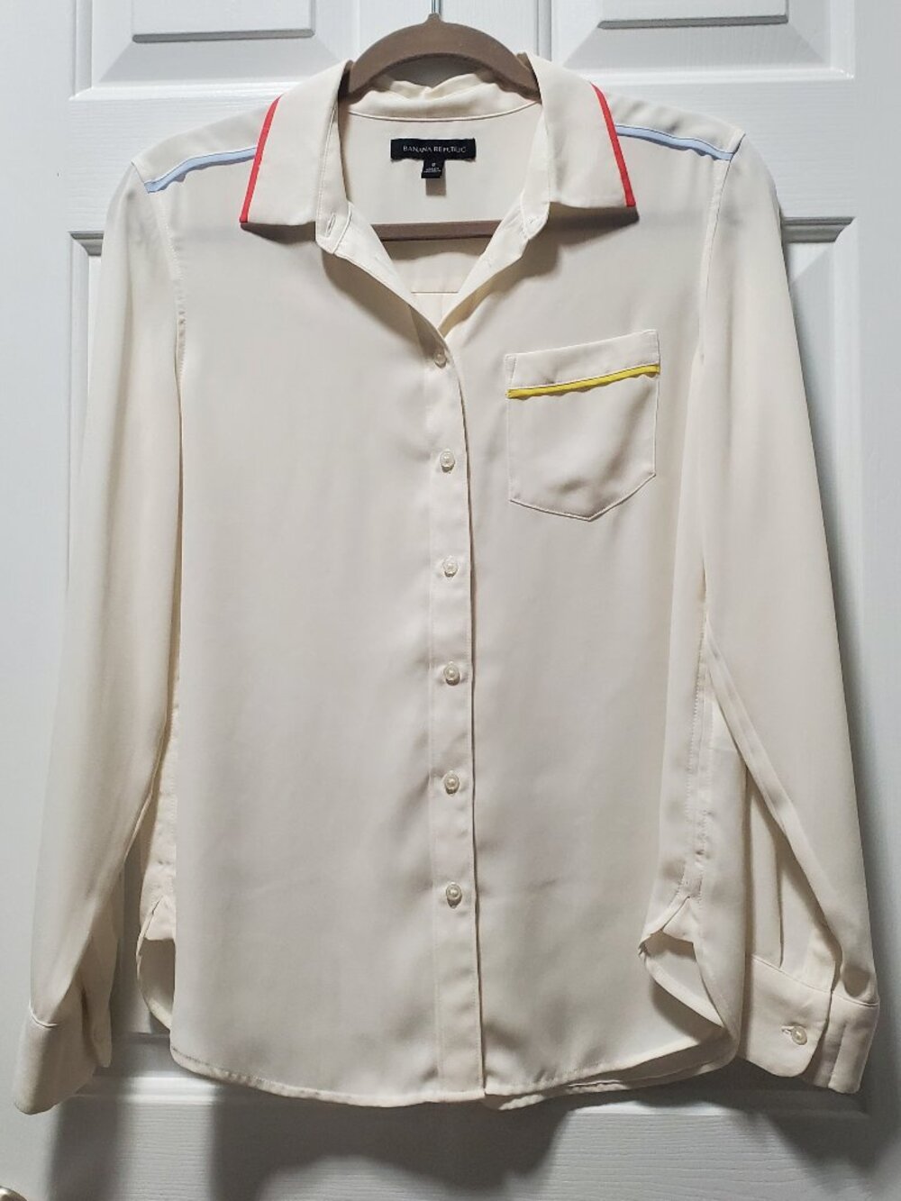 Banana Republic Buttondown Shirt w/ Colorful Piping | Small